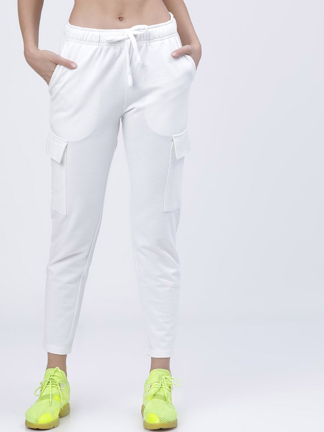 

Tokyo Talkies Women Slim-Fit Track Pants, White