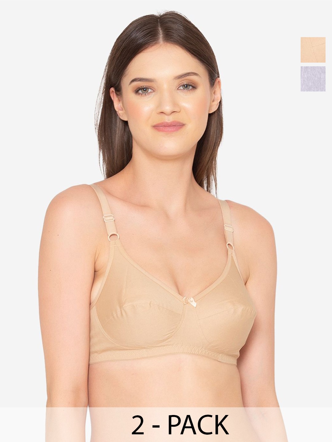 

GROVERSONS Paris Beauty Solid Full Coverage Non Padded Non-Wired Bra, Beige