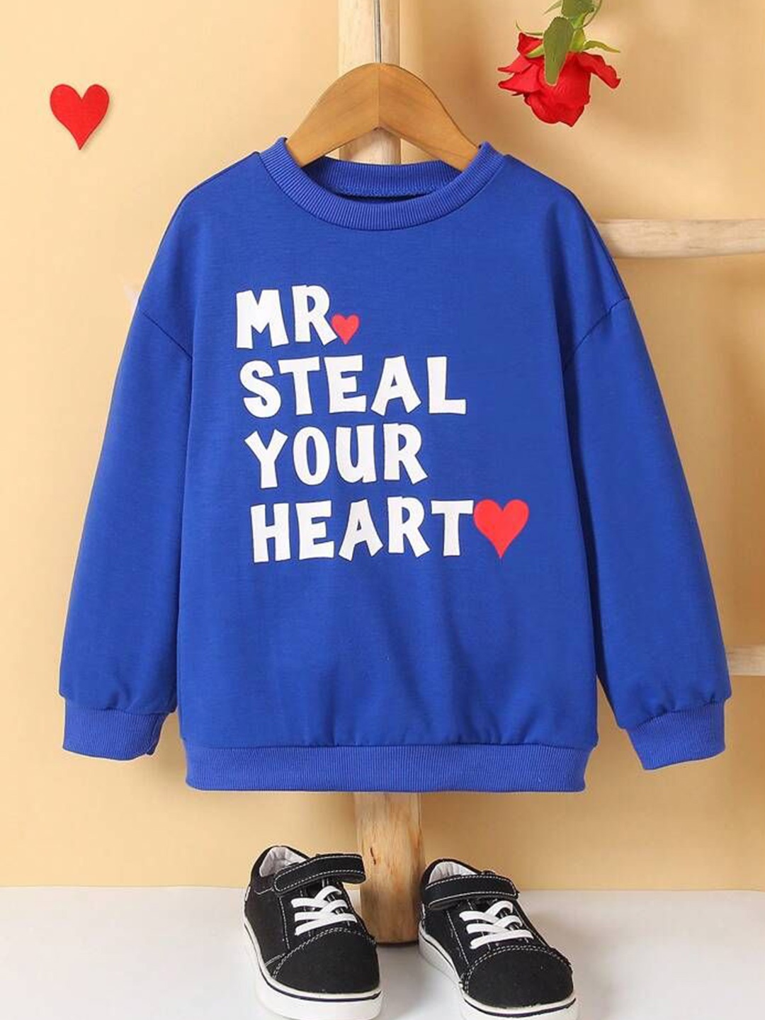 

TABADTOD Unisex Kids Typography Printed Dry Fit Round Neck Sweatshirt, Blue