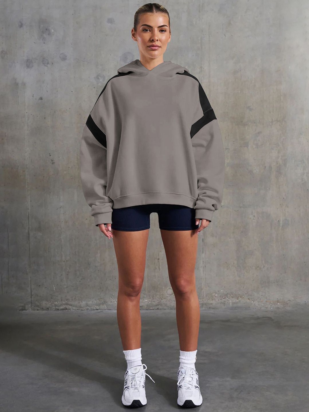 

JC Mode Women Oversized Hooded Sweatshirt, Grey