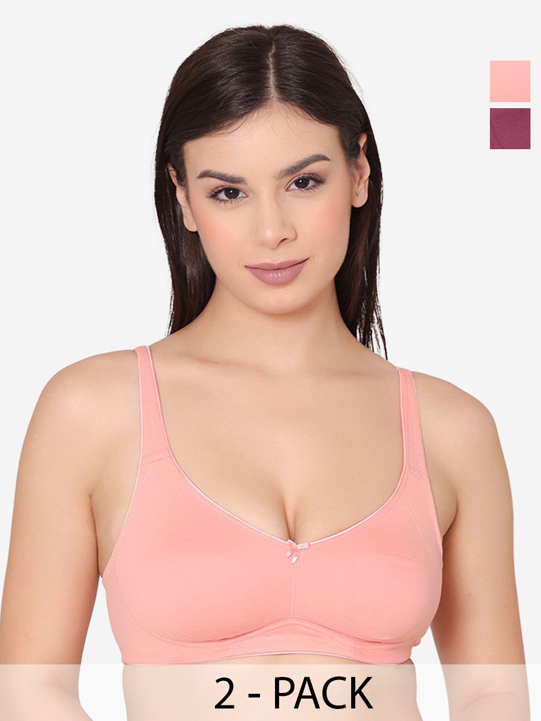 

GROVERSONS Paris Beauty Solid Full Coverage Non Padded Non-Wired Bra, Purple