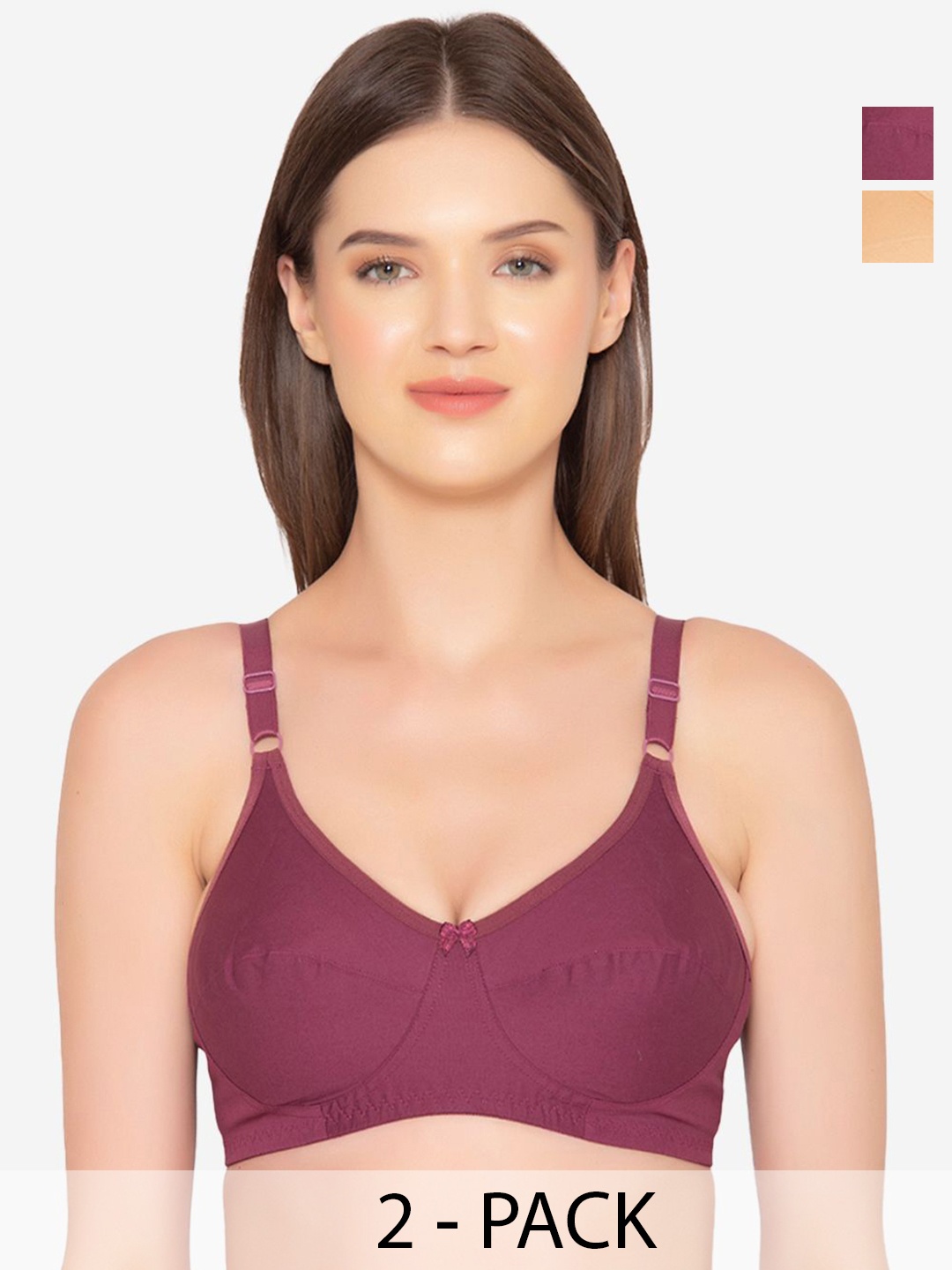

GROVERSONS Paris Beauty Solid Full Coverage Non Padded Non-Wired Bra, Beige