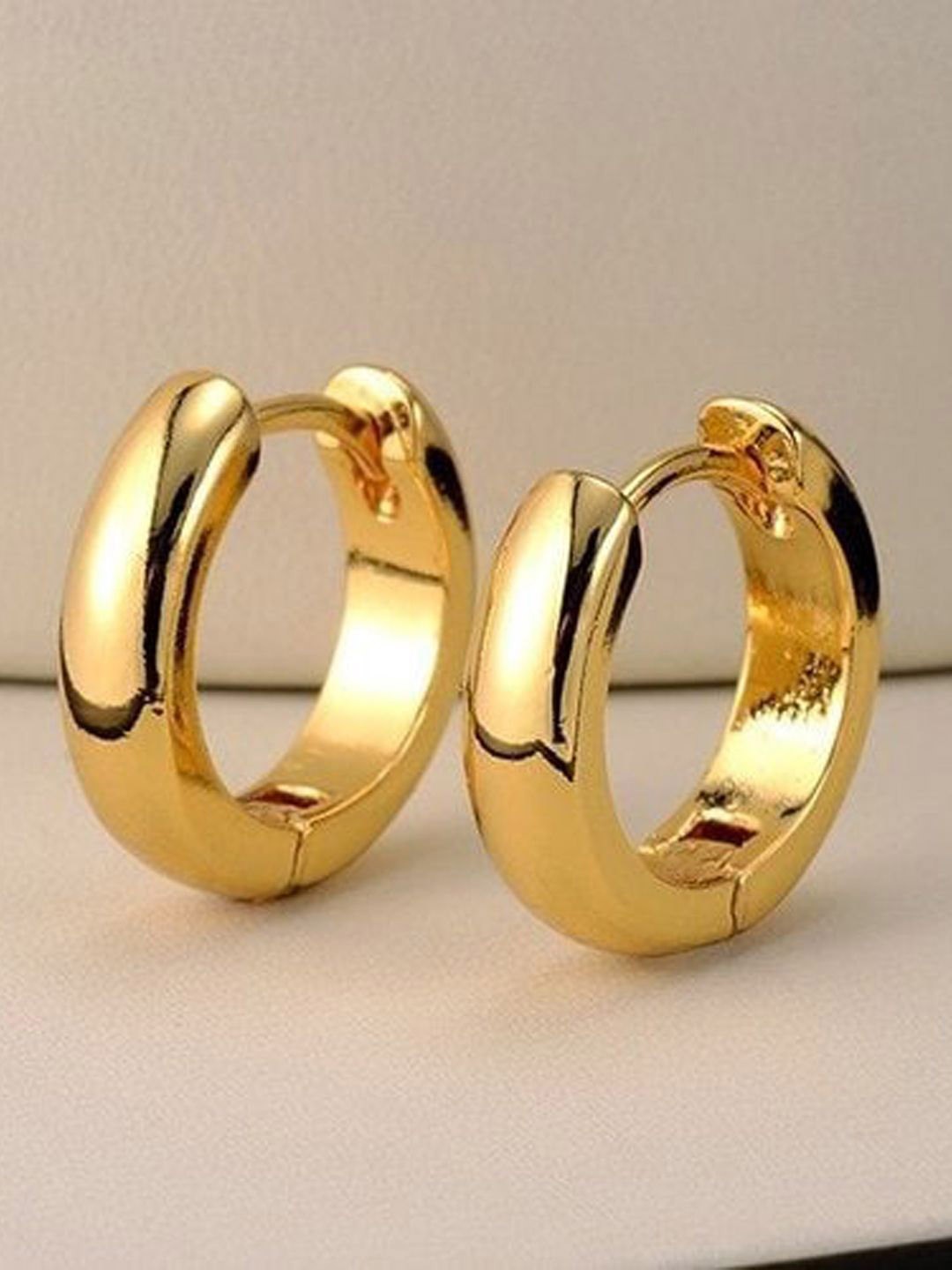 

KRENOZ Stainless Steel Classic Hoop Earrings, Gold
