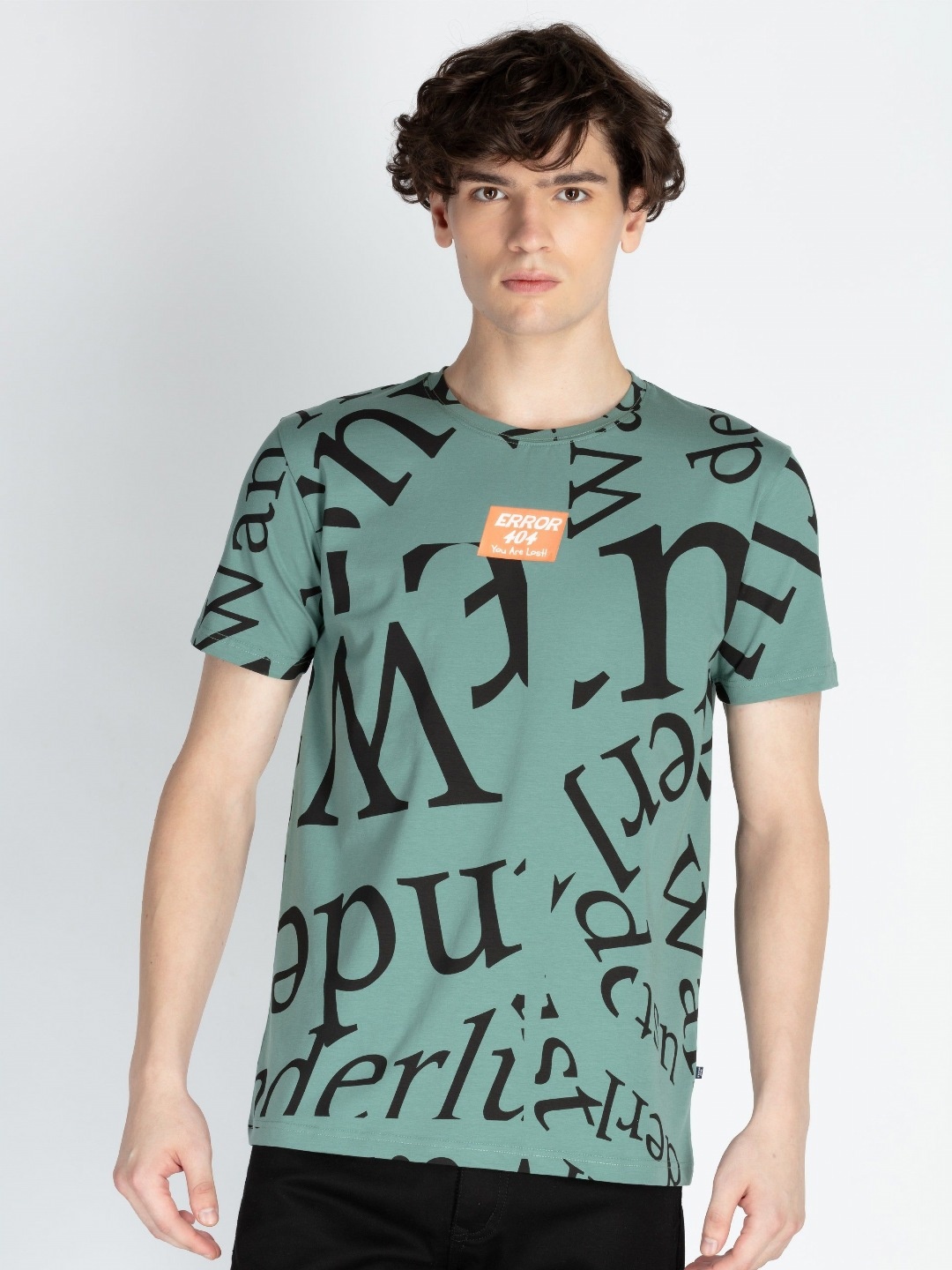 

Status Quo Men Typography Printed Round Neck Pure Cotton T-shirt, Green