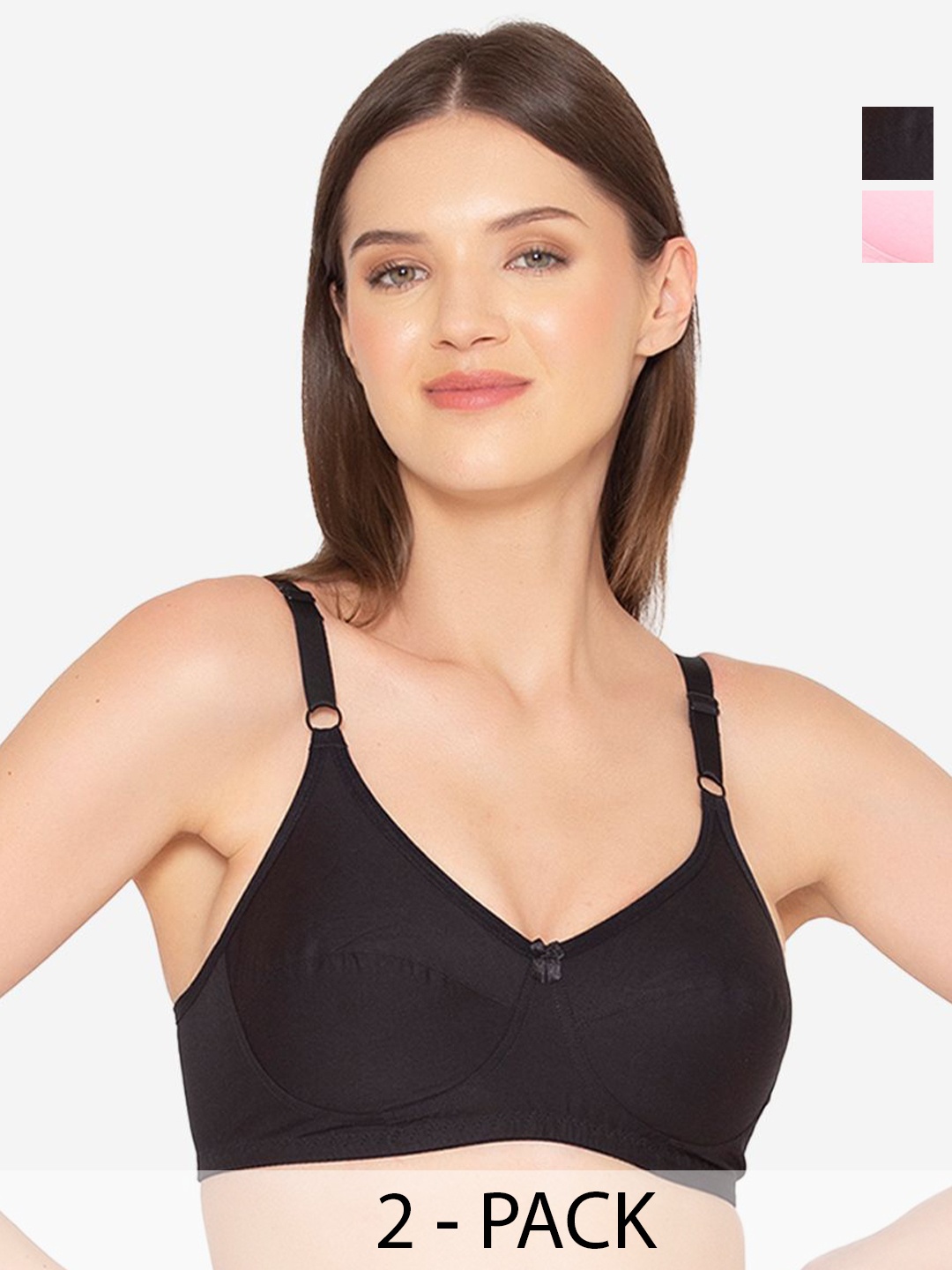 

GROVERSONS Paris Beauty Solid Bra Full Coverage Non Padded Non-Wired, Black