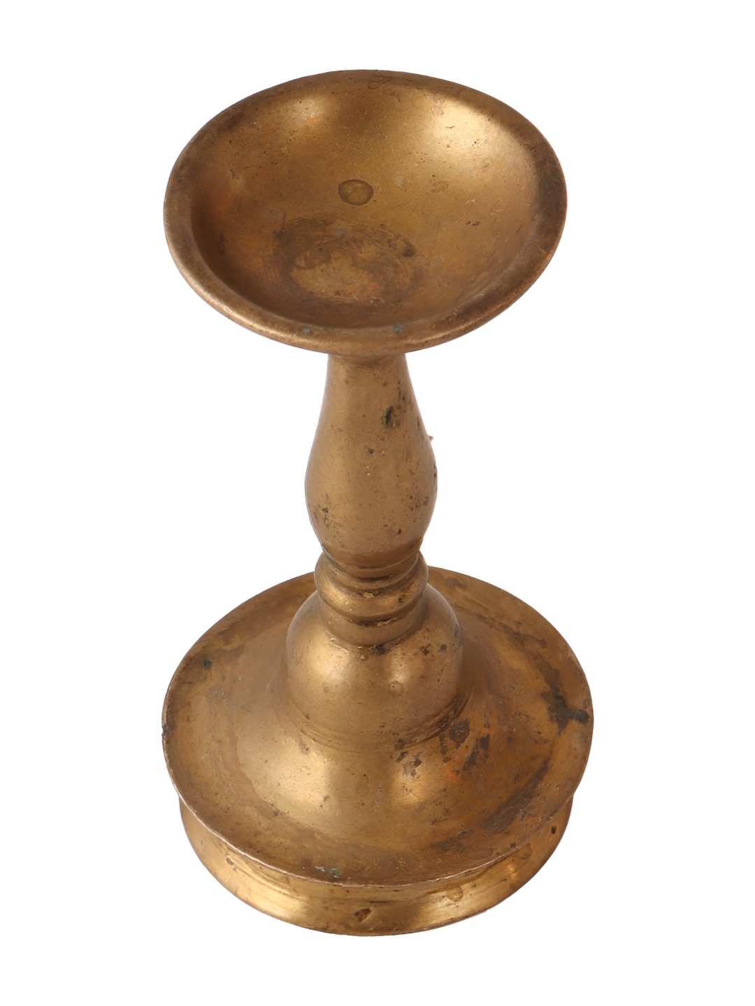 

Indianshelf Gold-Toned Round Brass Diya Pooja Essentials
