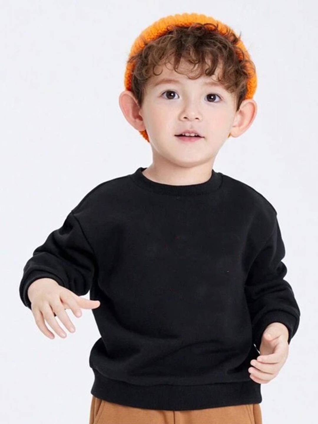 

TABADTOD Unisex Kids Solid Hooded Dry Fit Sweatshirt, Black