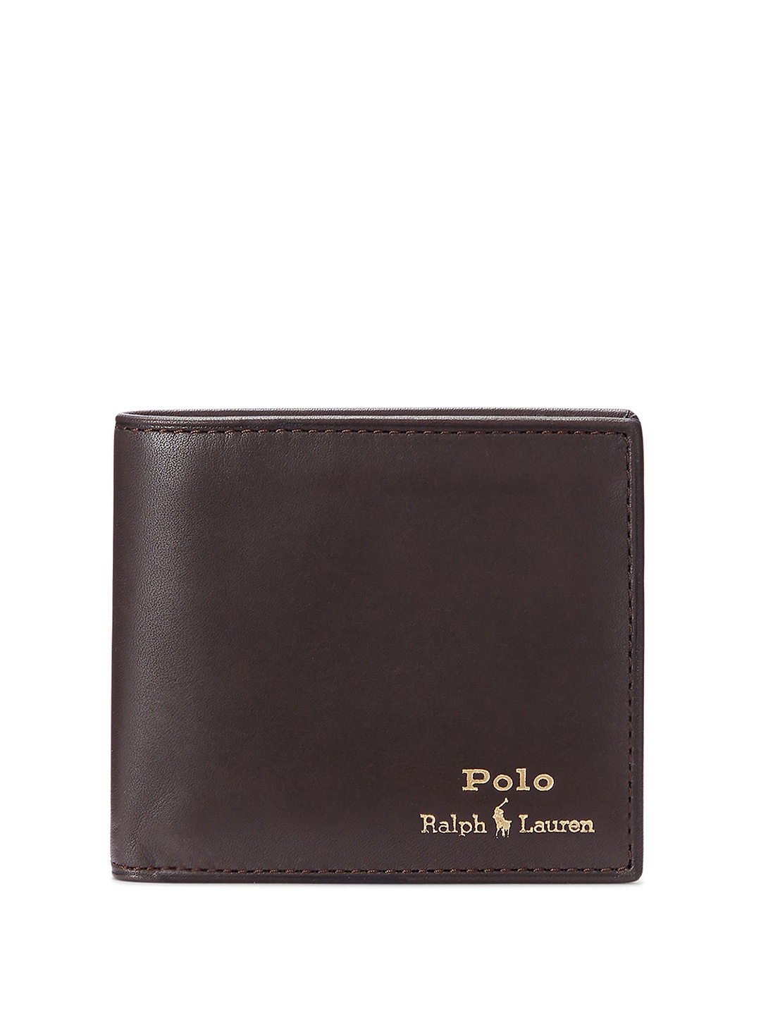 

Polo Ralph Lauren Men Printed Leather Billfold Wallets, Brown
