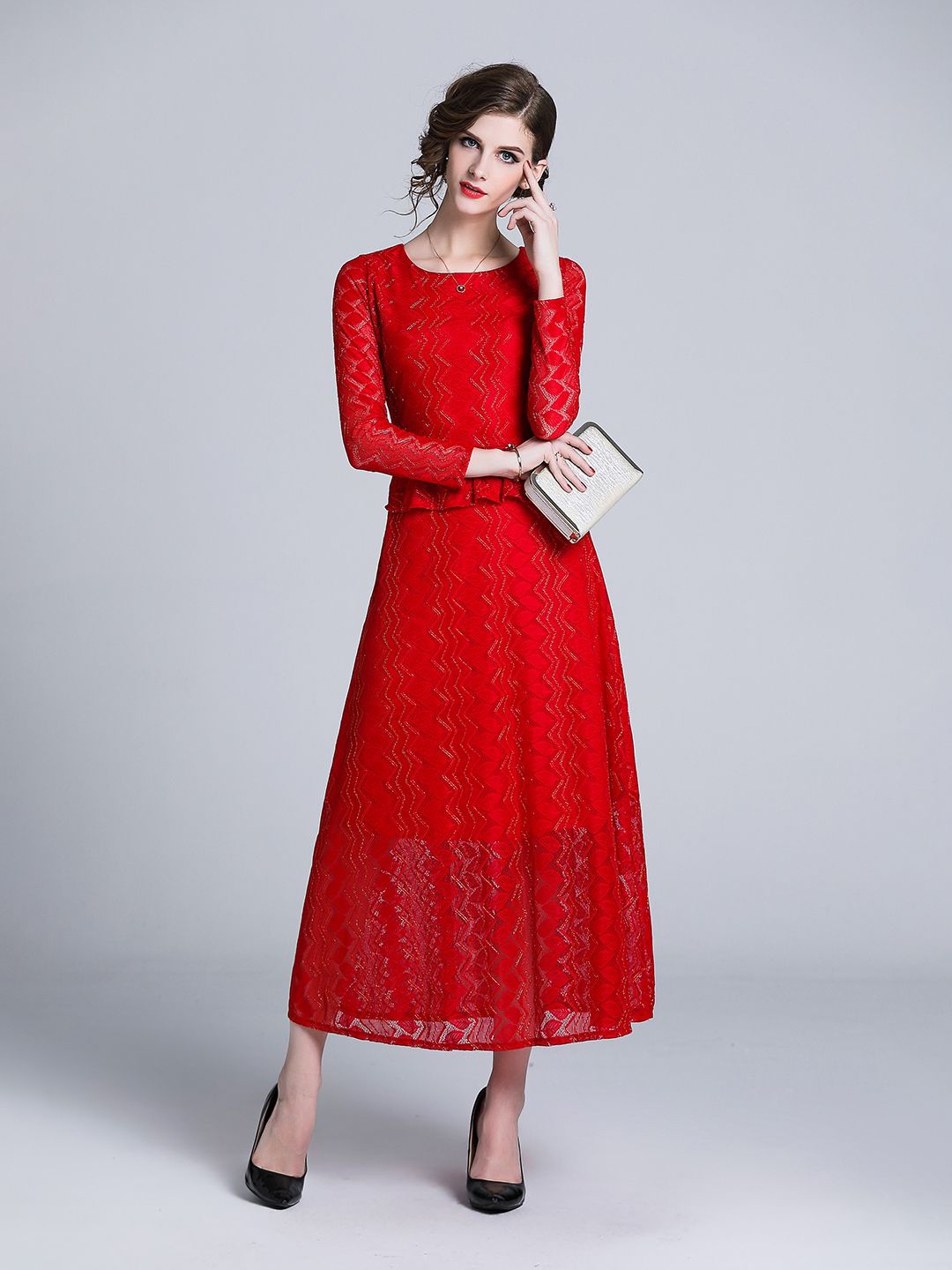 

JC Collection Maxi Dress, Red