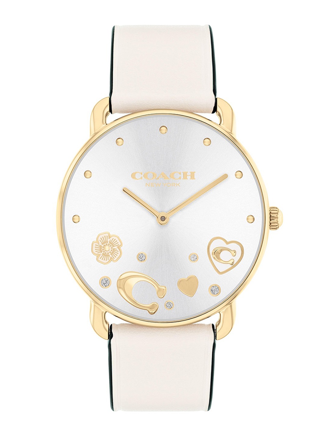 

Coach Women Elliot Dial & Leather Straps Analogue Watch 14504294, Silver