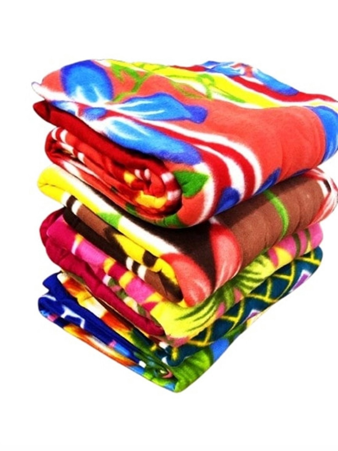 

Fashion String Yellow & Pink 5 Pieces Floral Fleece 150 GSM Mild Winter Single Bed Blanket