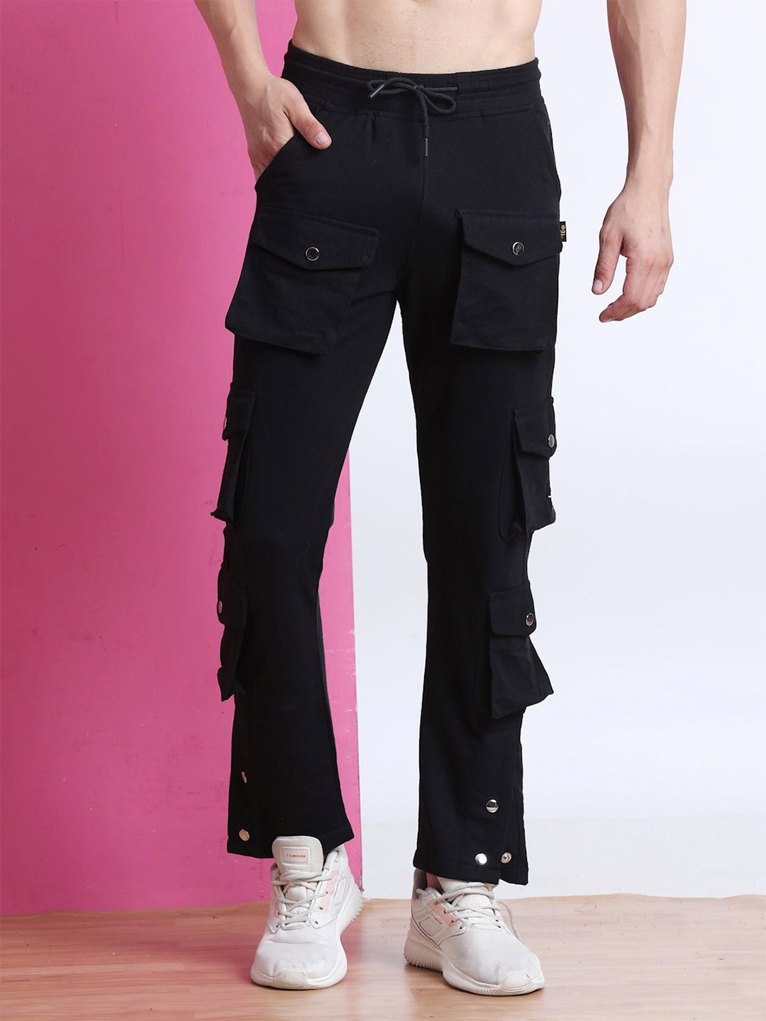 

The Dance Bible Button Style Pocket Trousers, Black