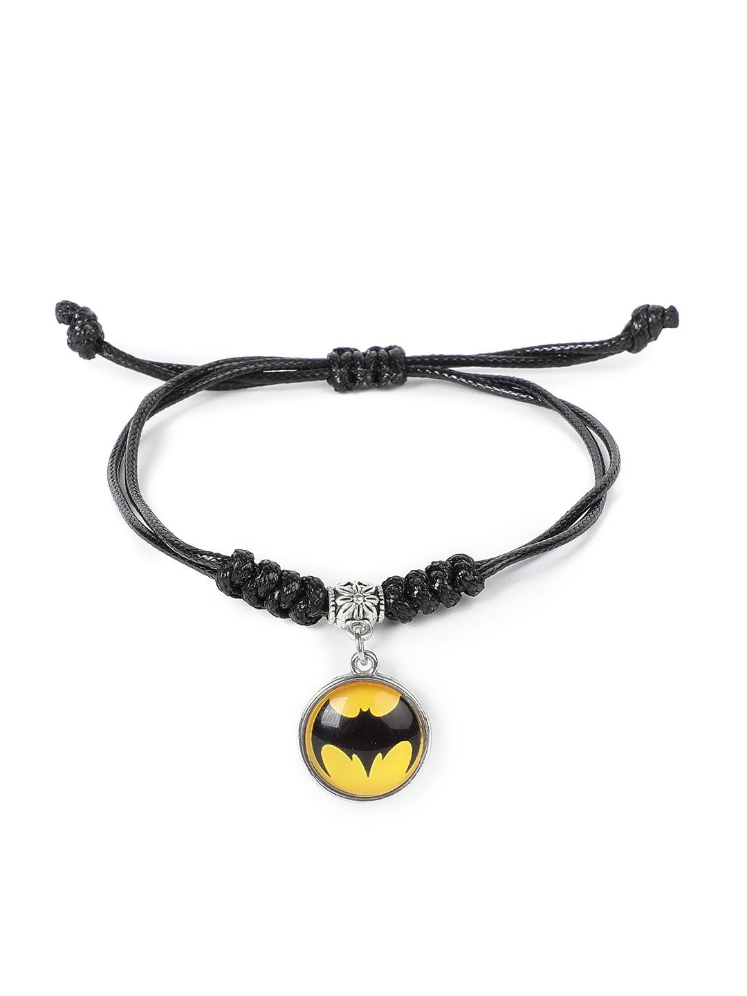 

EL REGALO Boys Batman Charm Bracelet, Black