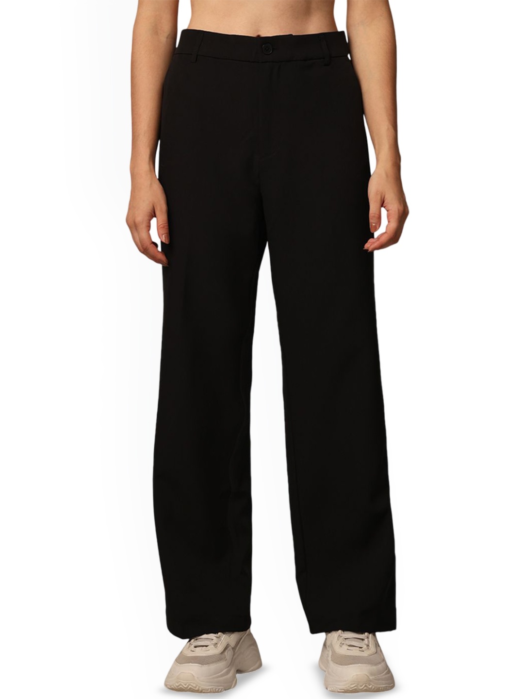 

ONLY Women High-Rise Pleated Trousers, Black