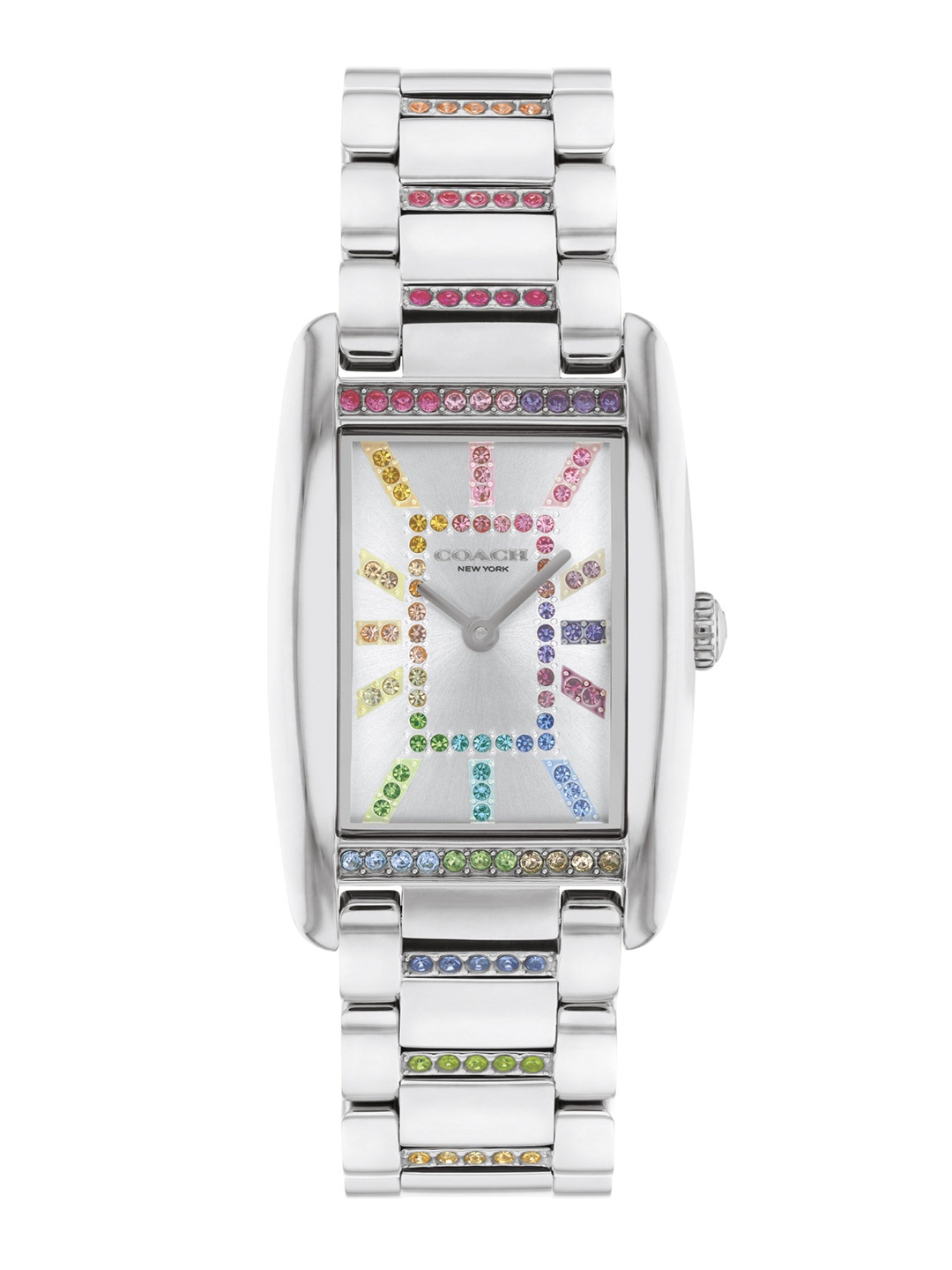 

Coach Women Reese Embellished Bracelet Style Analogue Watch 14504321, Silver