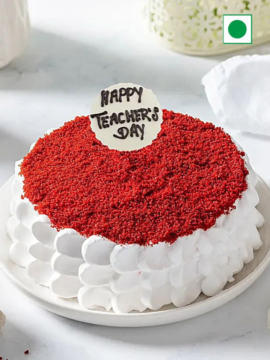 

fnp Teachers Day Red Velvet Flovour Eggless Round Cake -500g