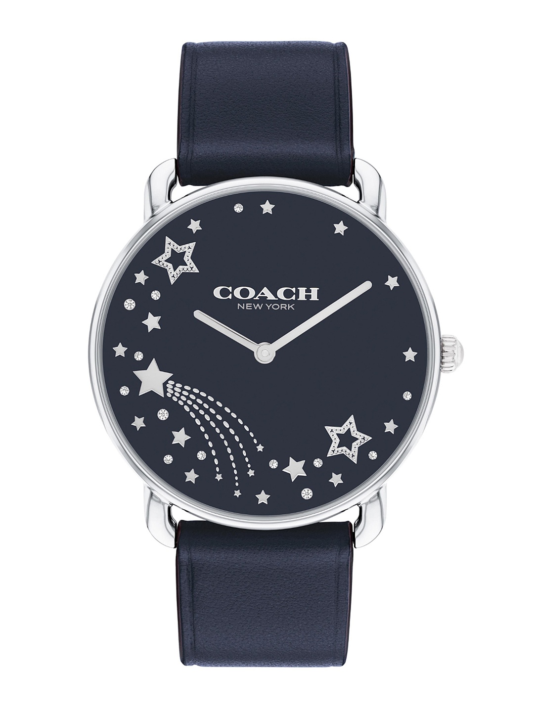 

Coach Women Elliot Dial & Leather Straps Analogue Watch 14504376, Navy blue