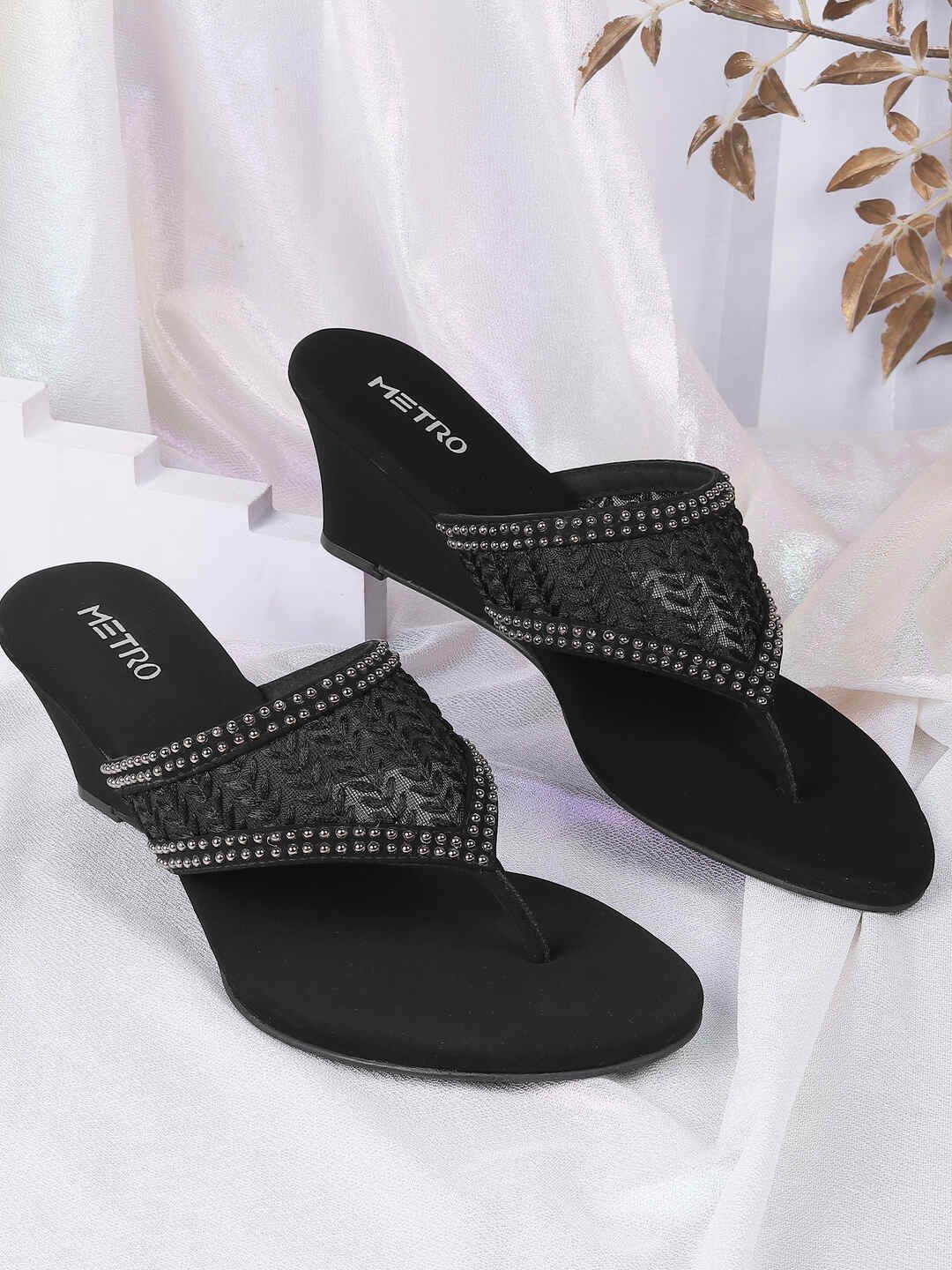 

Metro Embellished Wedges, Black