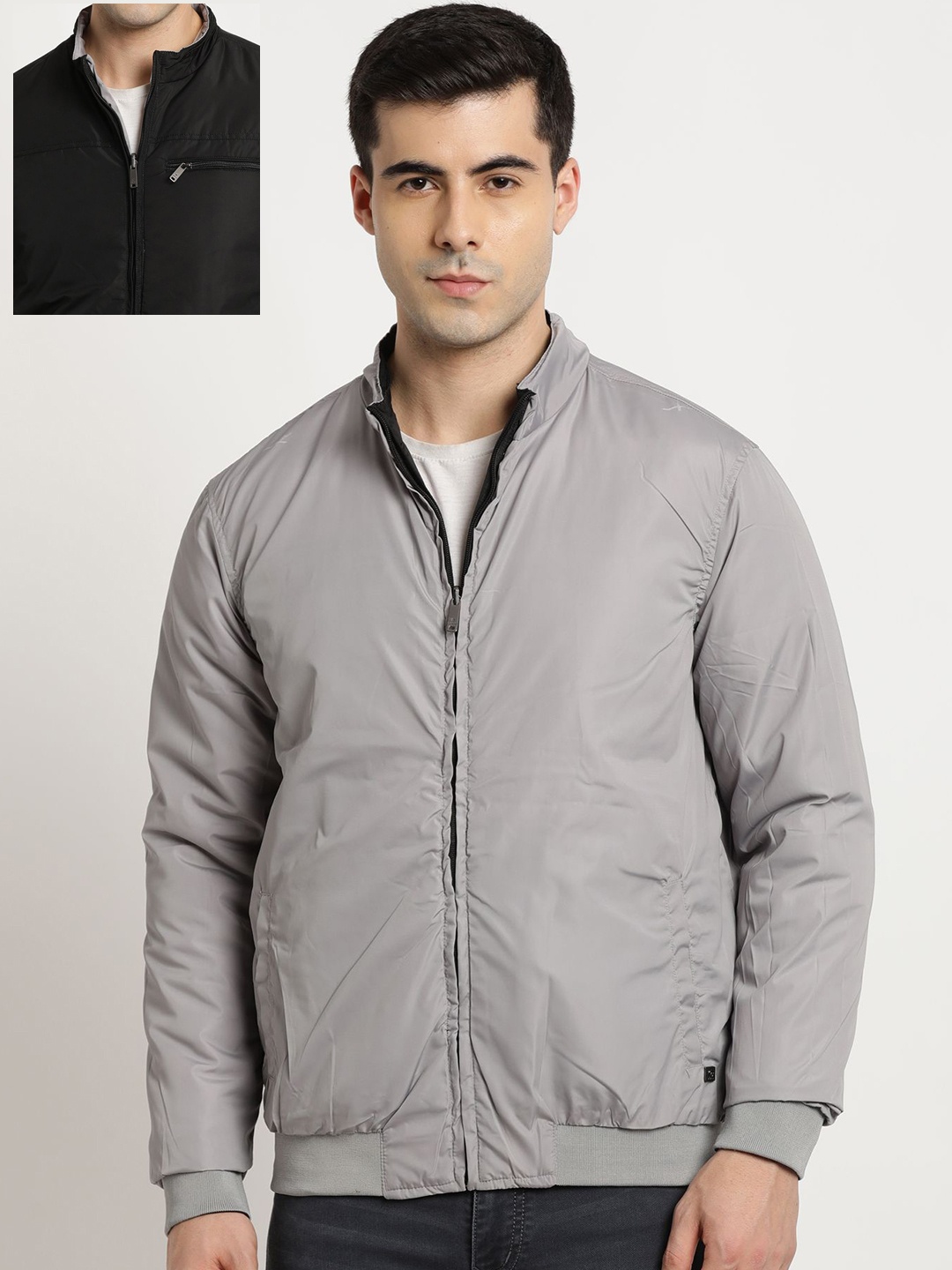 

Turtle Men Reversible Padded Jacket, Grey