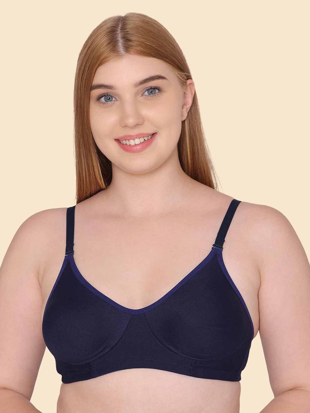 

Joomie Full Coverage Non-Padded Bra, Navy blue