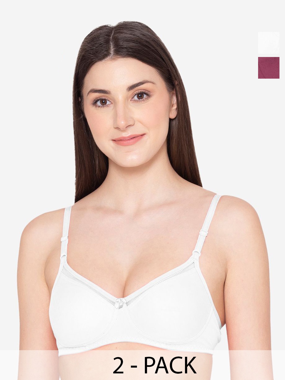 

GROVERSONS Paris Beauty Solid Full Coverage Non Padded Non-Wired Bra, White