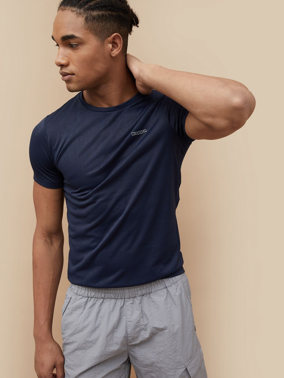 

Kappa Men Solid Round Neck T-shirt, Blue