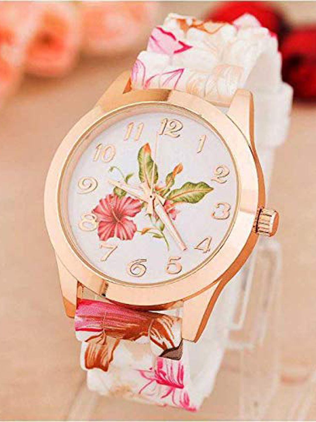 

FIMBUL Women Printed Dial & Straps Analogue Automatic Watch Watch-D3-02, Pink