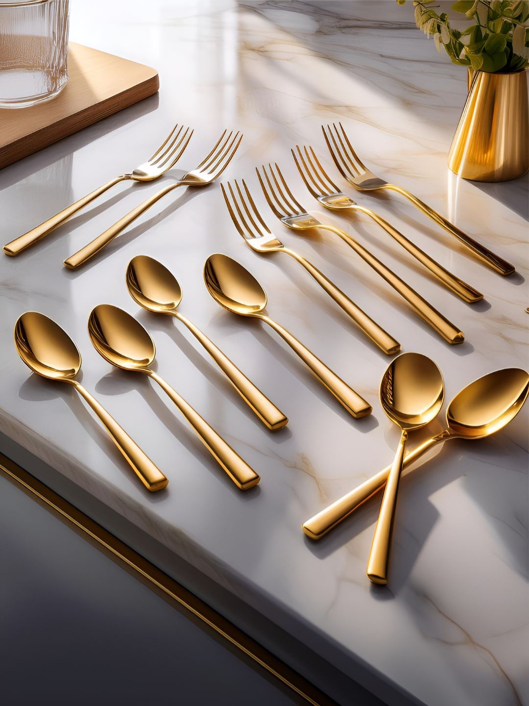 

Frenchware Gold-Toned 12 Pieces Steel Cutlery