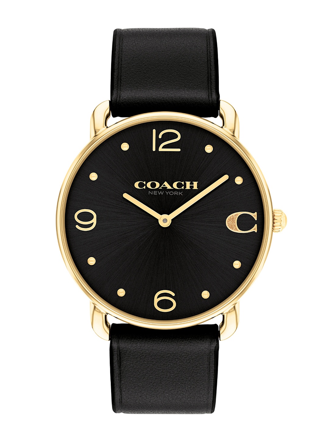 

Coach Women Elliot Dial & Leather Straps Analogue Watch 14504245, Black