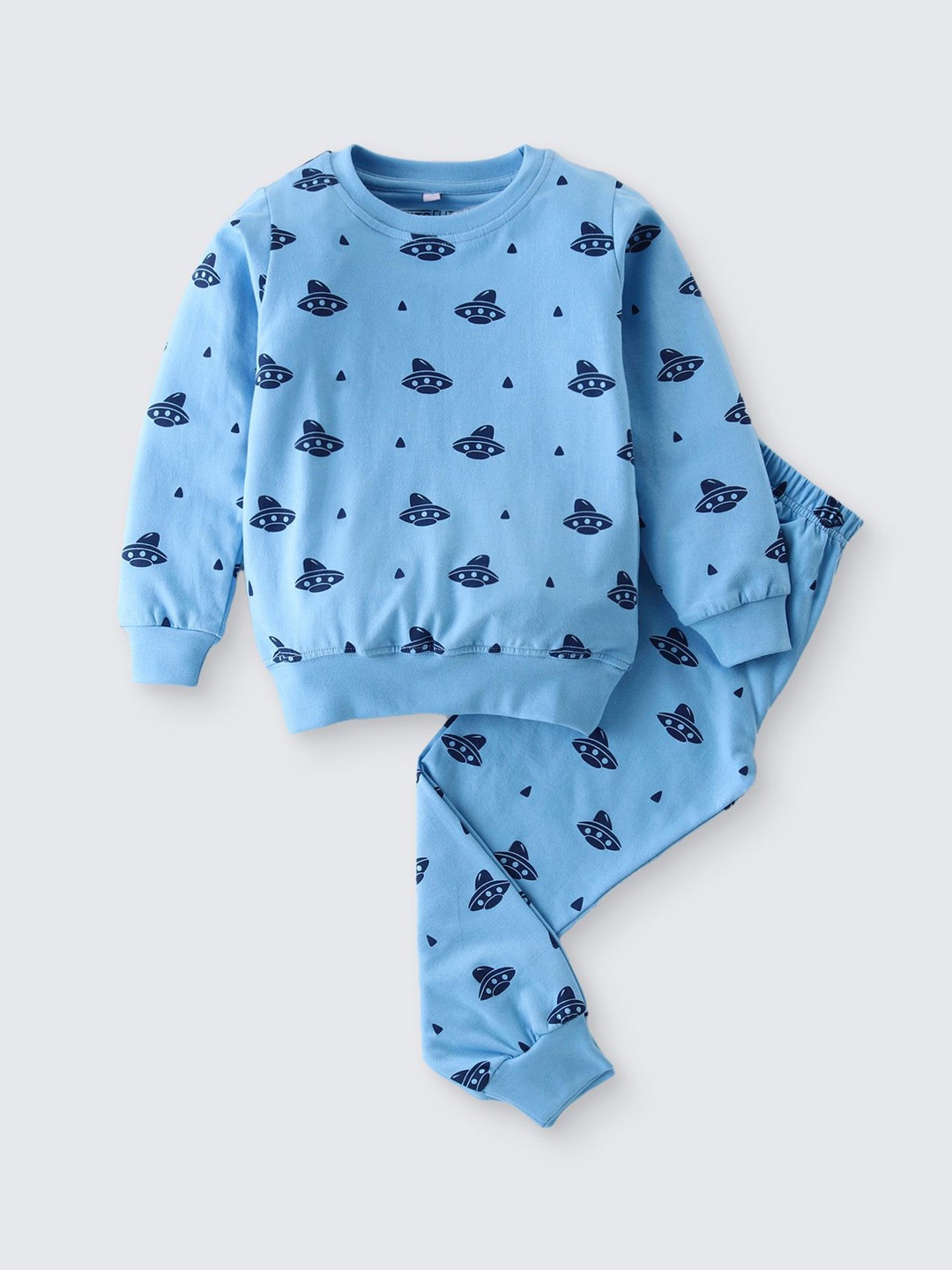 

Nite Flite Unisex Kids Printed Night suit, Blue