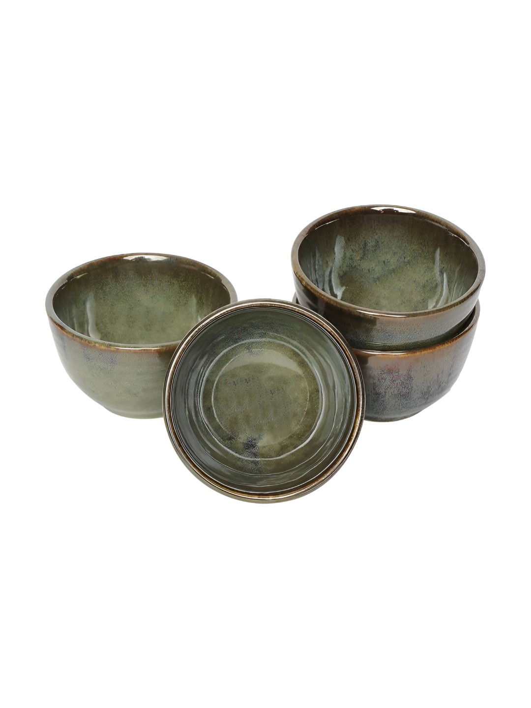 

AMALAFIEE CERAMICS Green 6 Pieces Ceramic Microwave Safe Serving Bowls