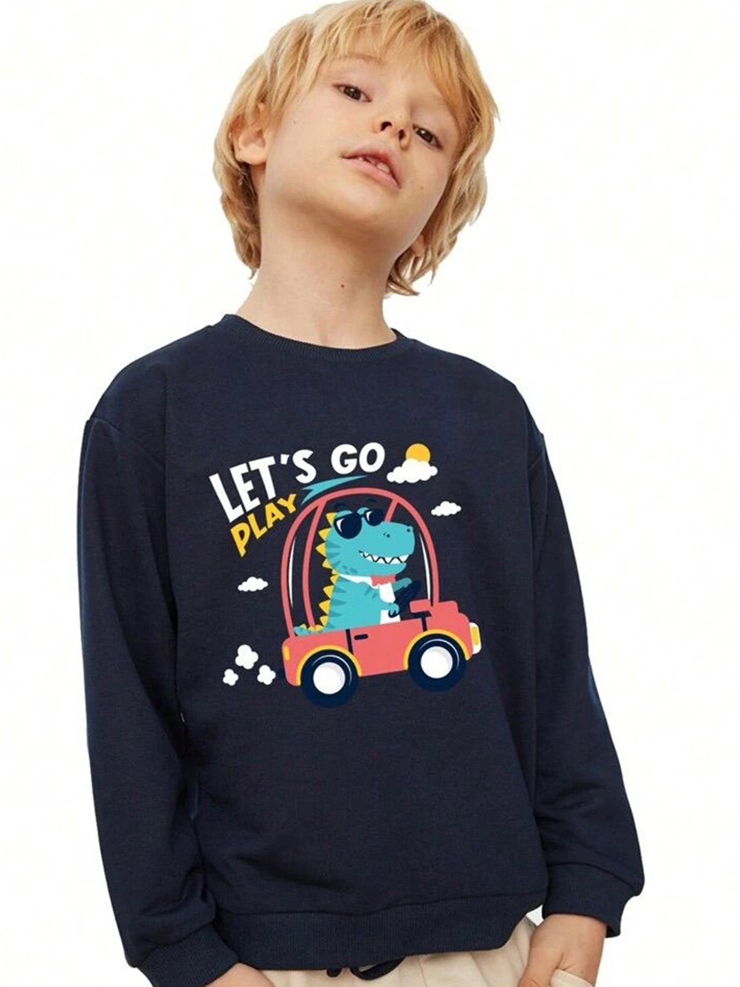 

TABADTOD Unisex Kids Printed Hooded Sweatshirt, Navy blue