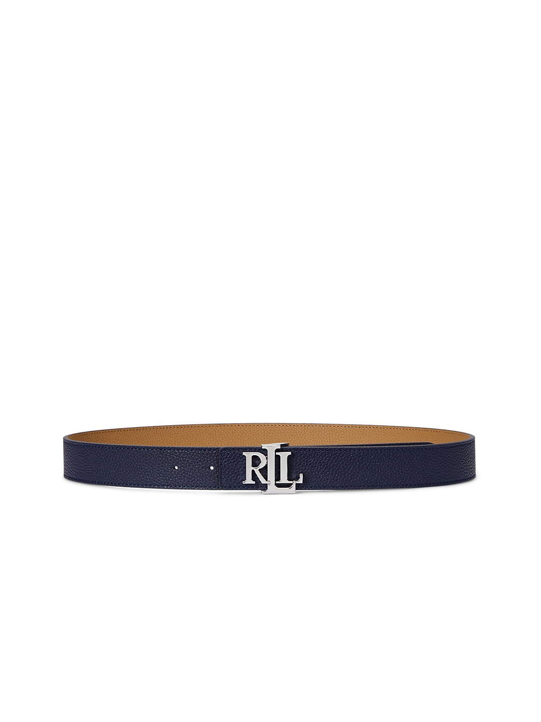 

Polo Ralph Lauren Women Reversible Textured Leather Belt, Navy blue