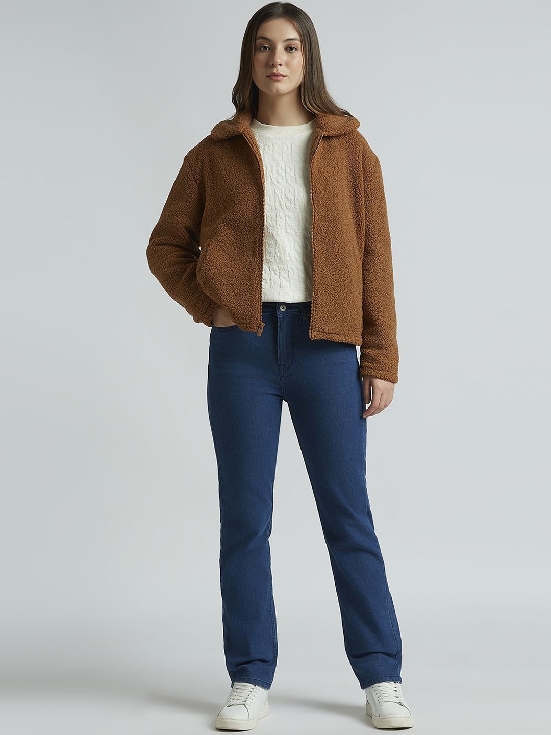

Pepe Jeans Women Solid Bomber Jacket, Brown