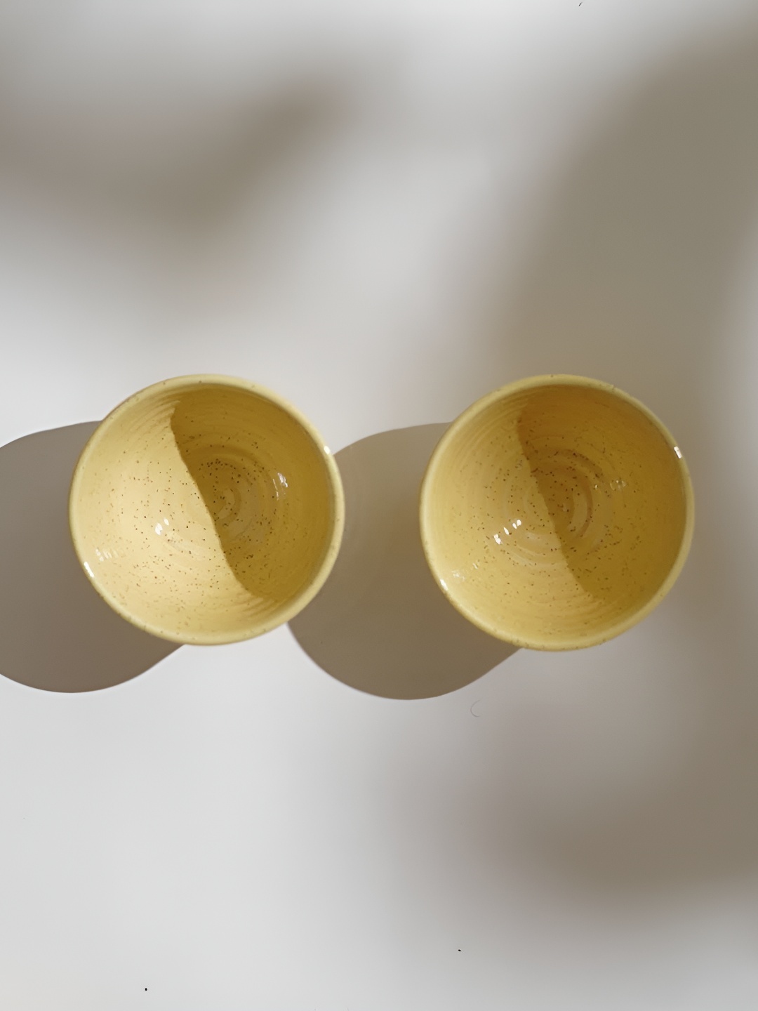 

AMALAFIEE CERAMICS Yellow 2 Pieces Ceramic Microwave Safe Matte Serving Bowls