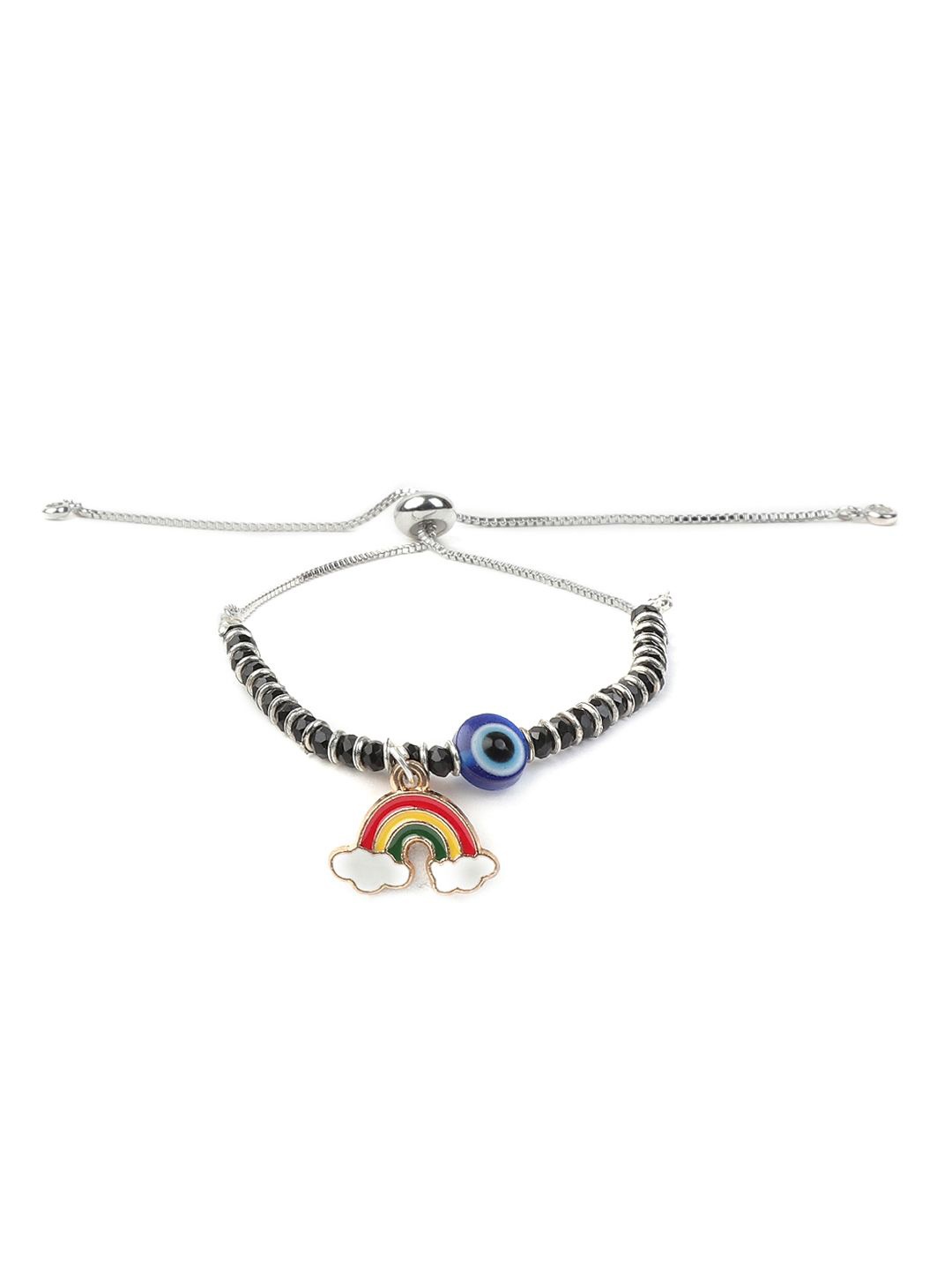 

EL REGALO Kids Rainbow Charm Bracelet, Black