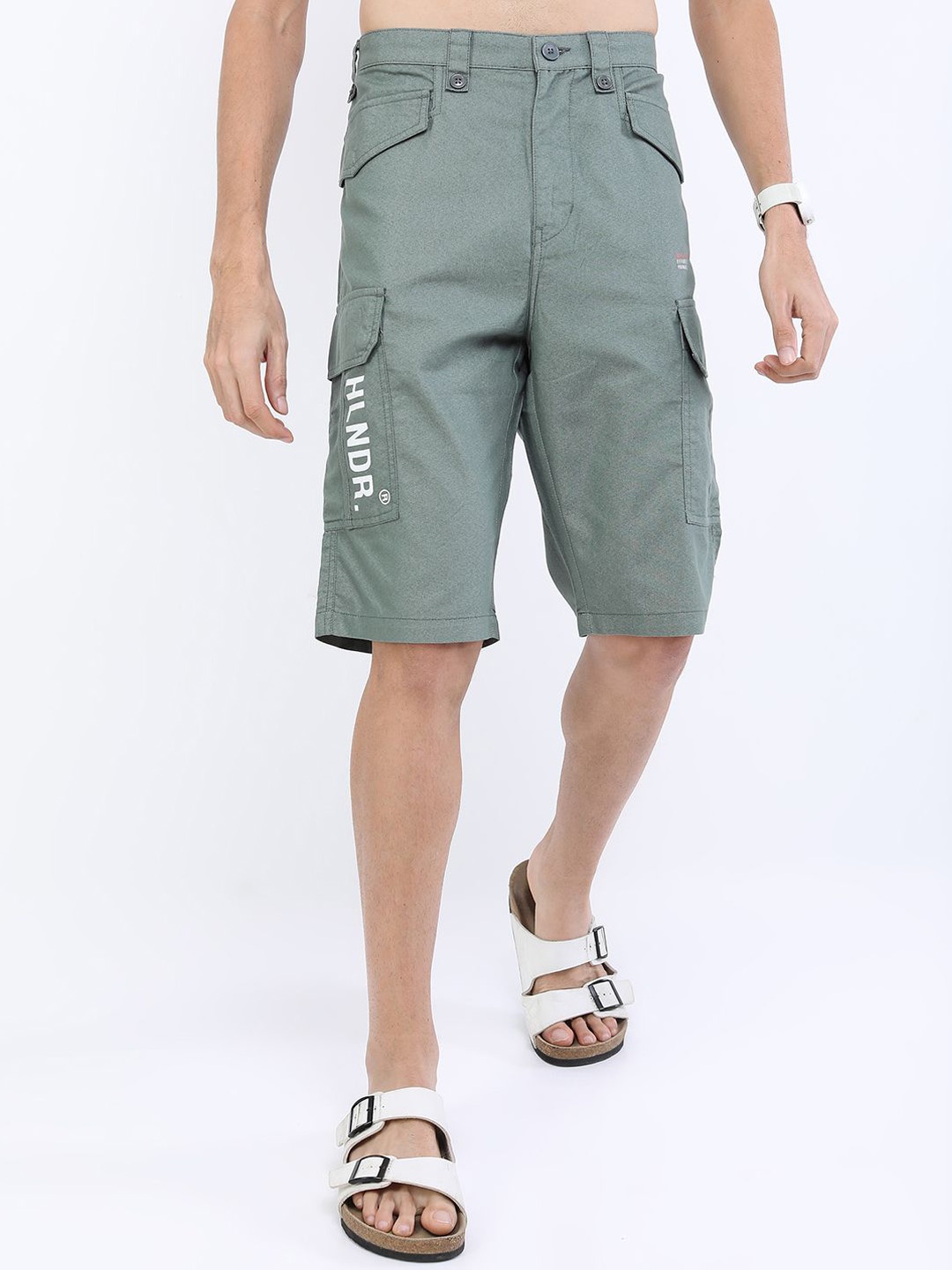 

HIGHLANDER Men Cargo Shorts, Green