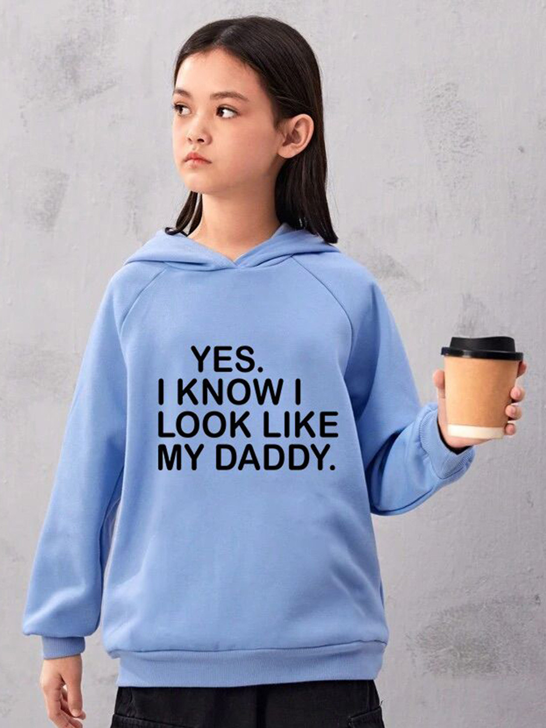 

TABADTOD Unisex Kids Printed Hooded Sweatshirt, Blue