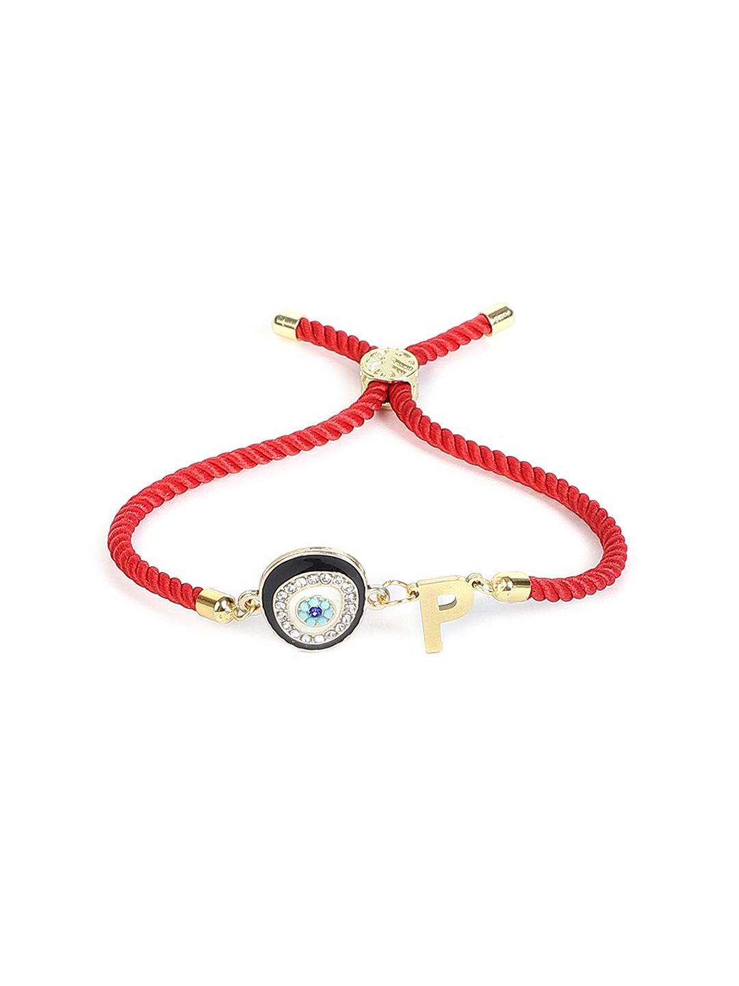 

EL REGALO Unisex Metal Charm Bracelet, Red