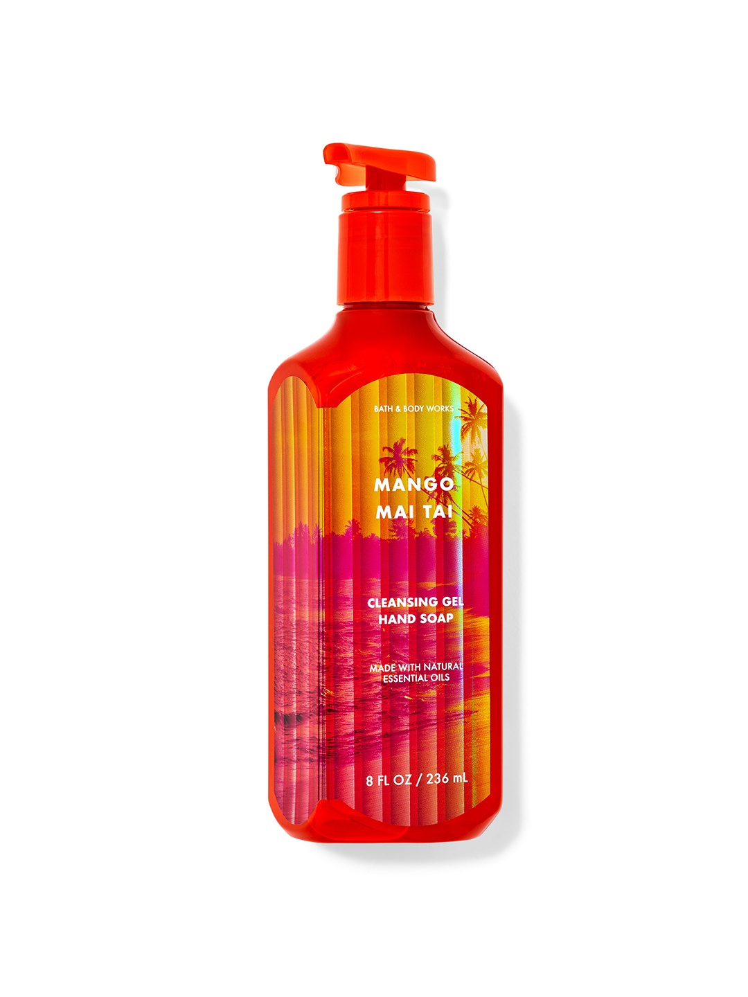 

Bath & Body Works Mango Mai Tai Cleansing Gel Hand Soap - 236 ml, Red