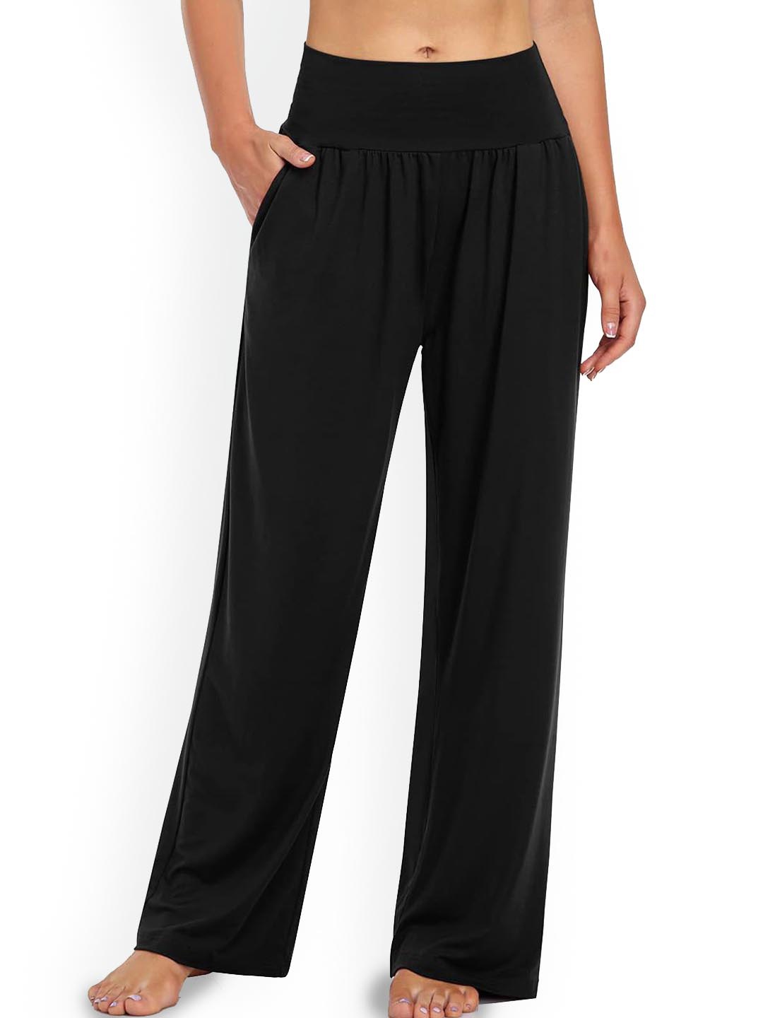 

StyleCast Women Solid Pleated Trousers, Black