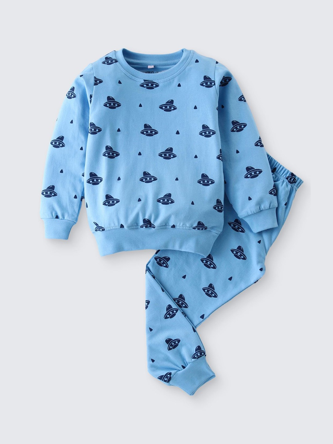 

Nite Flite Unisex Kids Printed Night suit, Blue