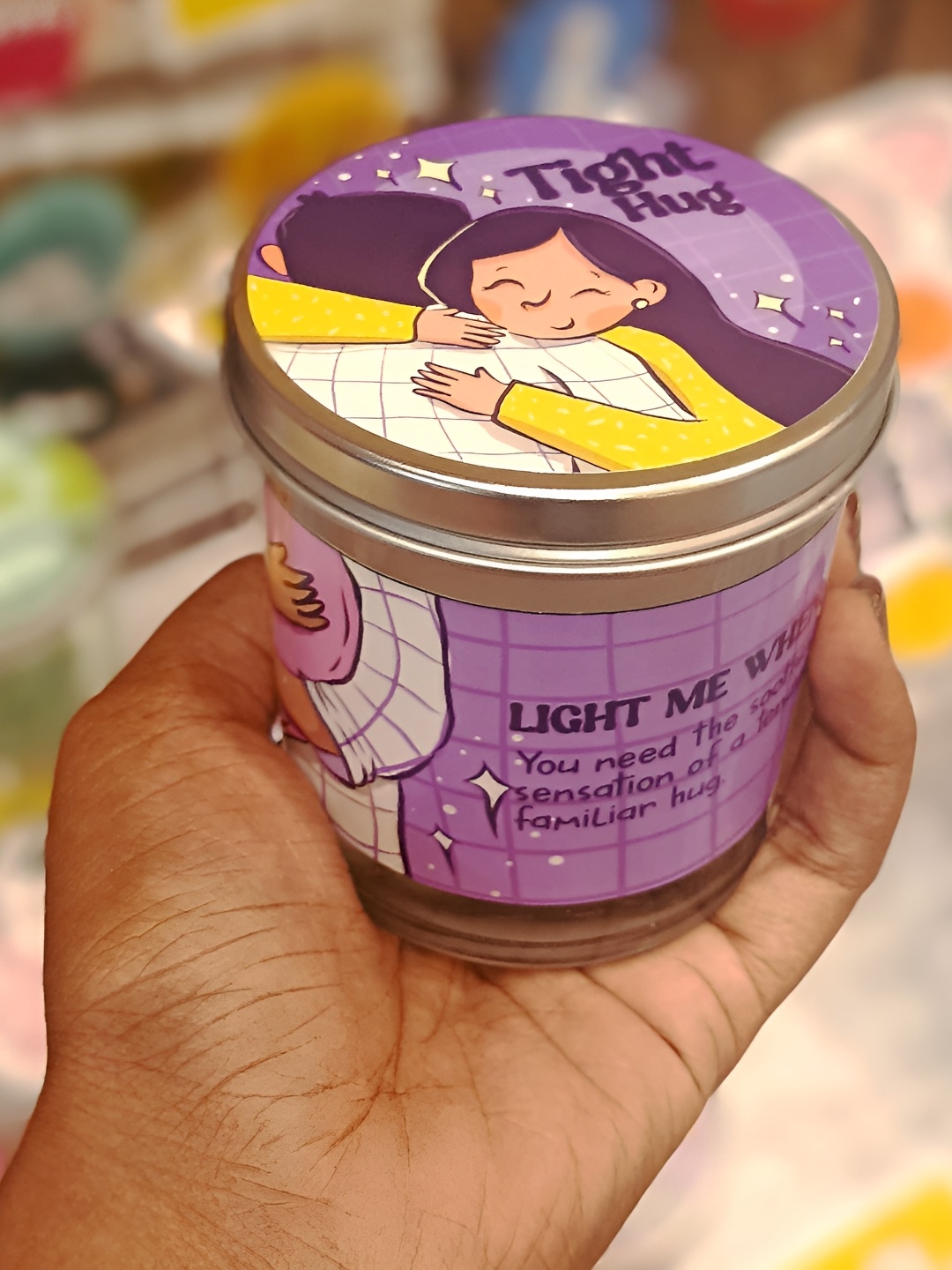 

DOODLEHOLIC Violet & Yellow Printed Tight Hug Scented Candle