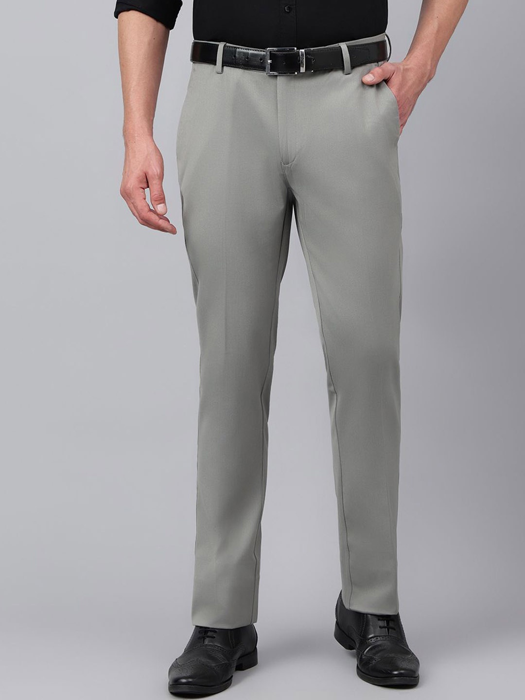 

Richlook Men Smart Pleated Trousers, Grey