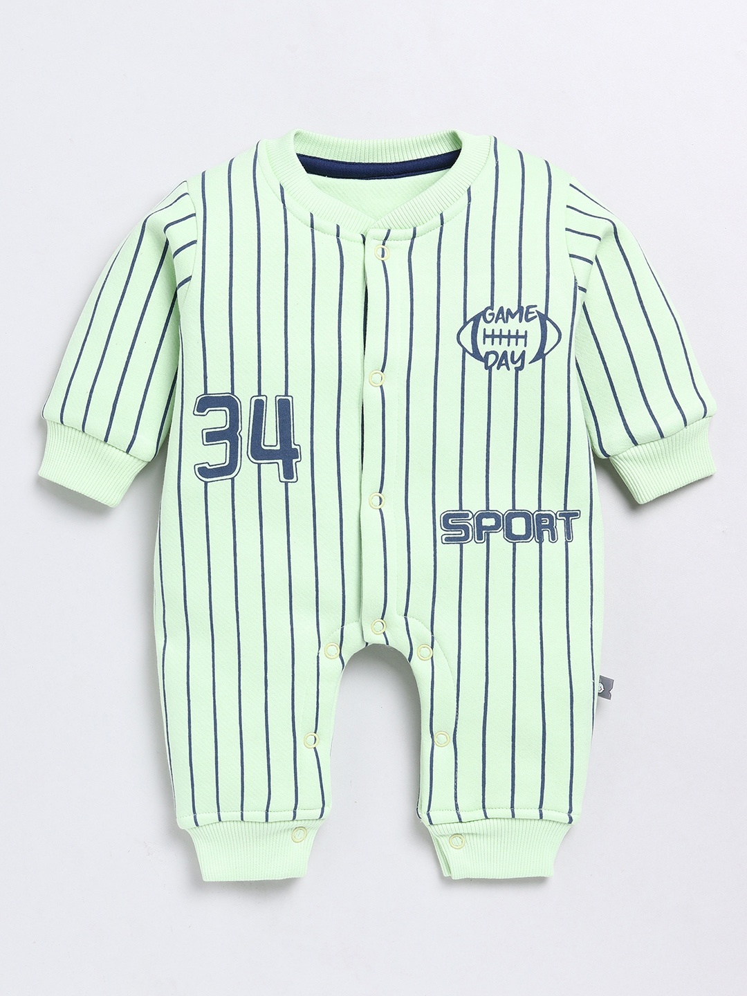 

YK X Tinyo Infant Boys Pure Cotton Printed Romper, Green