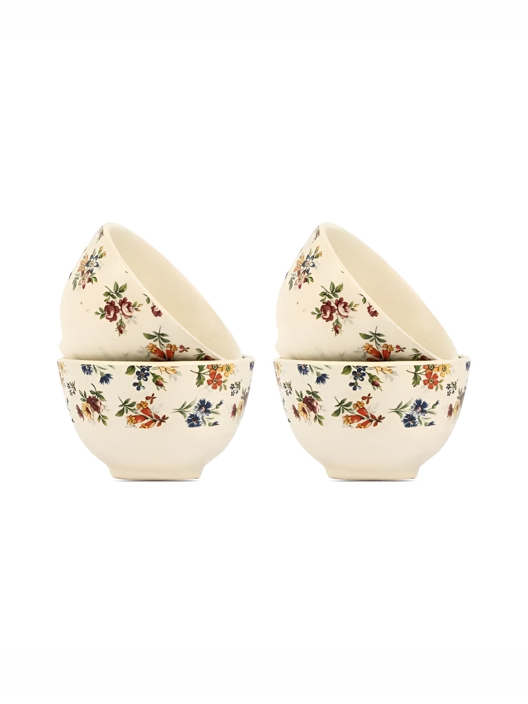

AMALAFIEE CERAMICS Beige & Green 2 Pieces Printed Serving Bowls