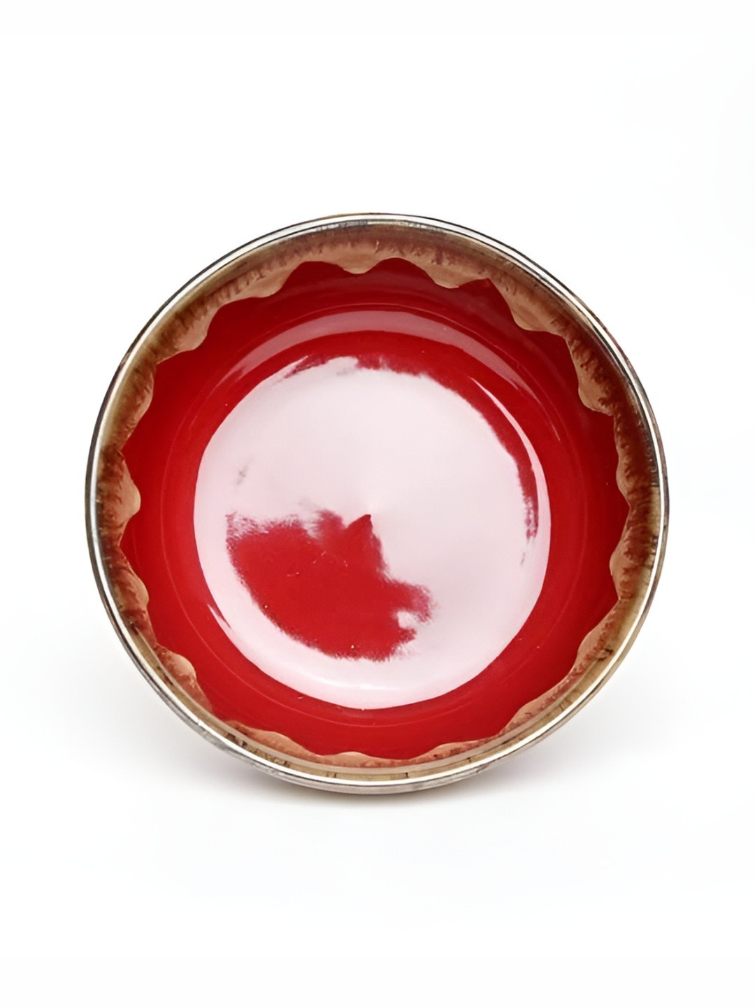

AMALAFIEE CERAMICS Red & Beige Printed Ceramic Microwave Safe Serving Bowl