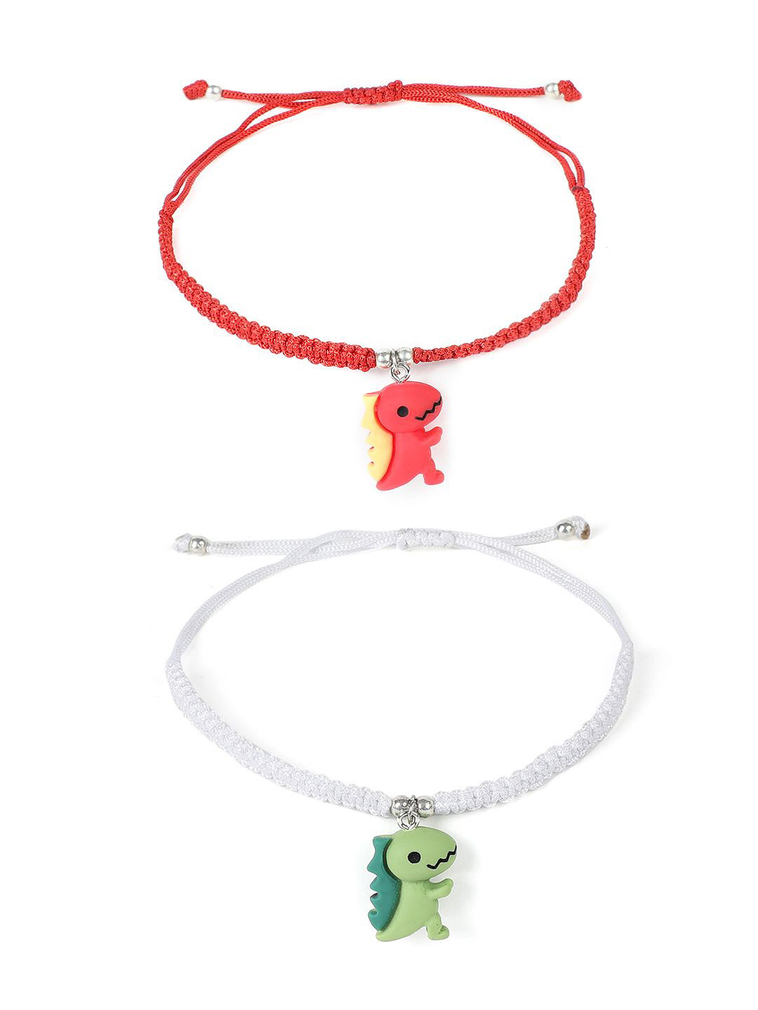 

EL REGALO Kids Set Of 2 Charm Bracelet, Red