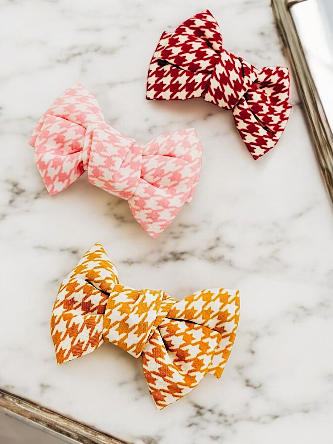 

9blings Girls Set of 3 Bow Alligator Hair Clips, Pink