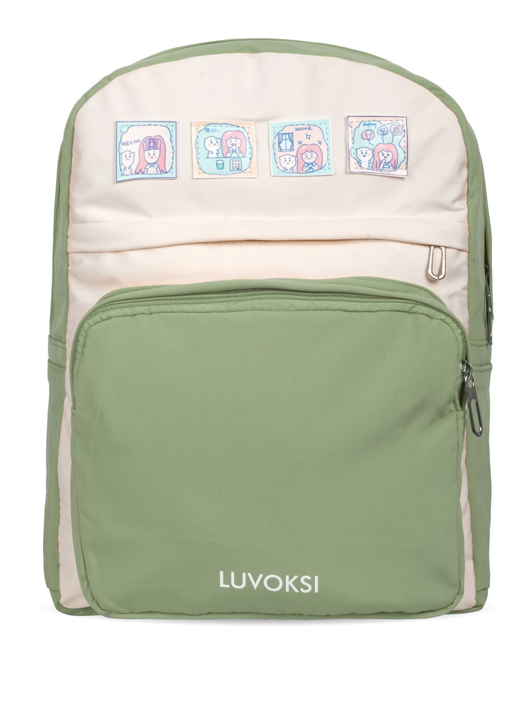 

Luvoksi Women Colourblocked Up To 14 Inch Ergonomic Backpack, Green